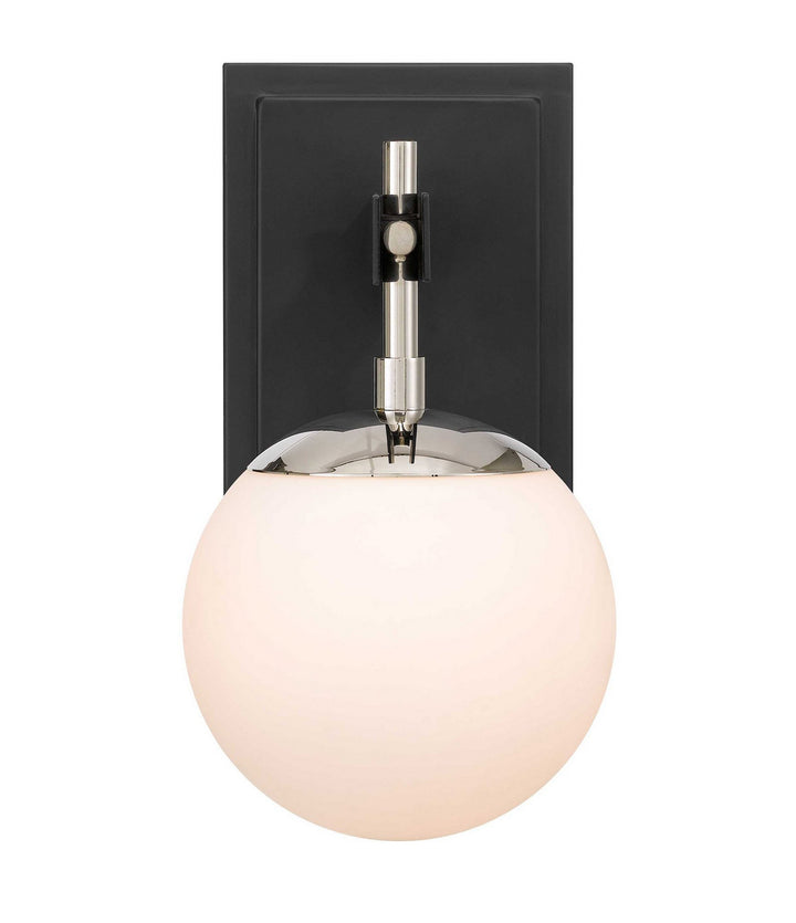 Varaluz Allie 352B01BLPN Wall Sconce Light - Black/Polished Nickel