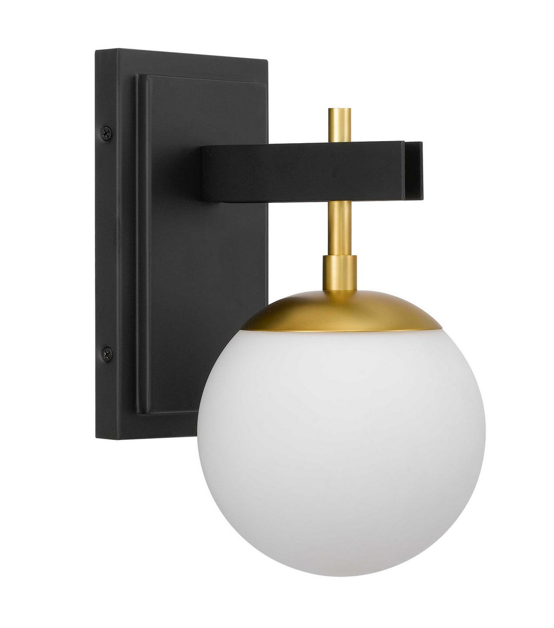 Varaluz Allie 352B01BLSB Wall Sconce Light - Black/Satin Brass