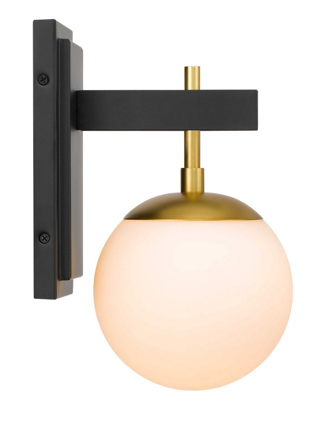 Varaluz Allie 352B01BLSB Wall Sconce Light - Black/Satin Brass
