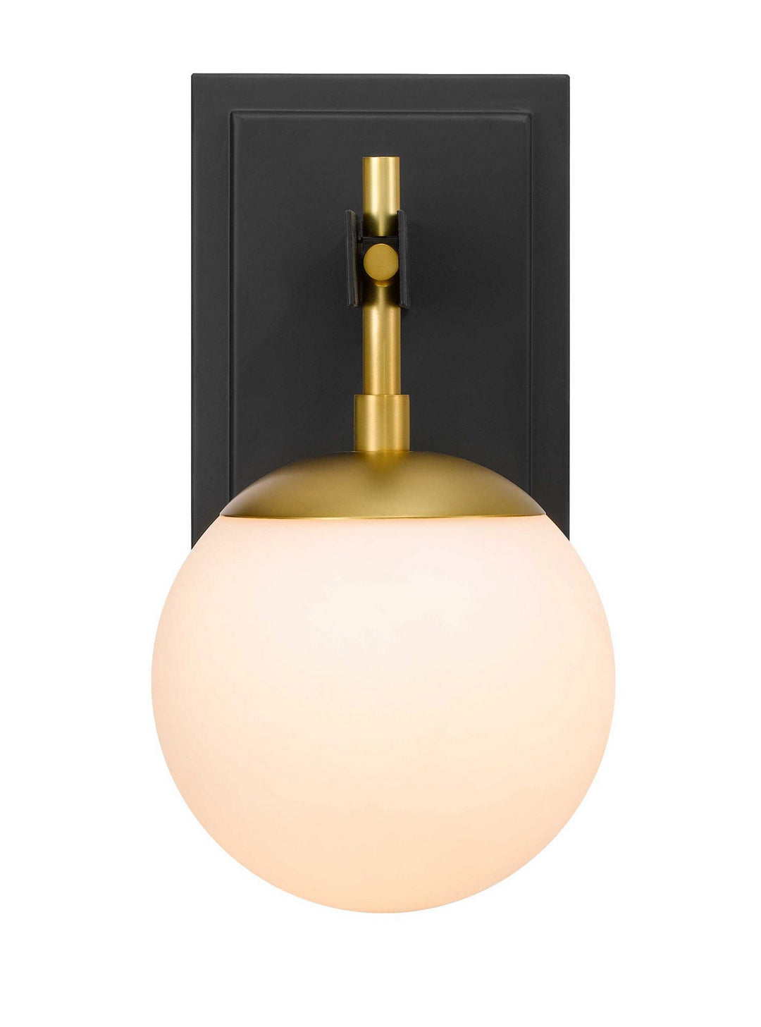 Varaluz Allie 352B01BLSB Wall Sconce Light - Black/Satin Brass