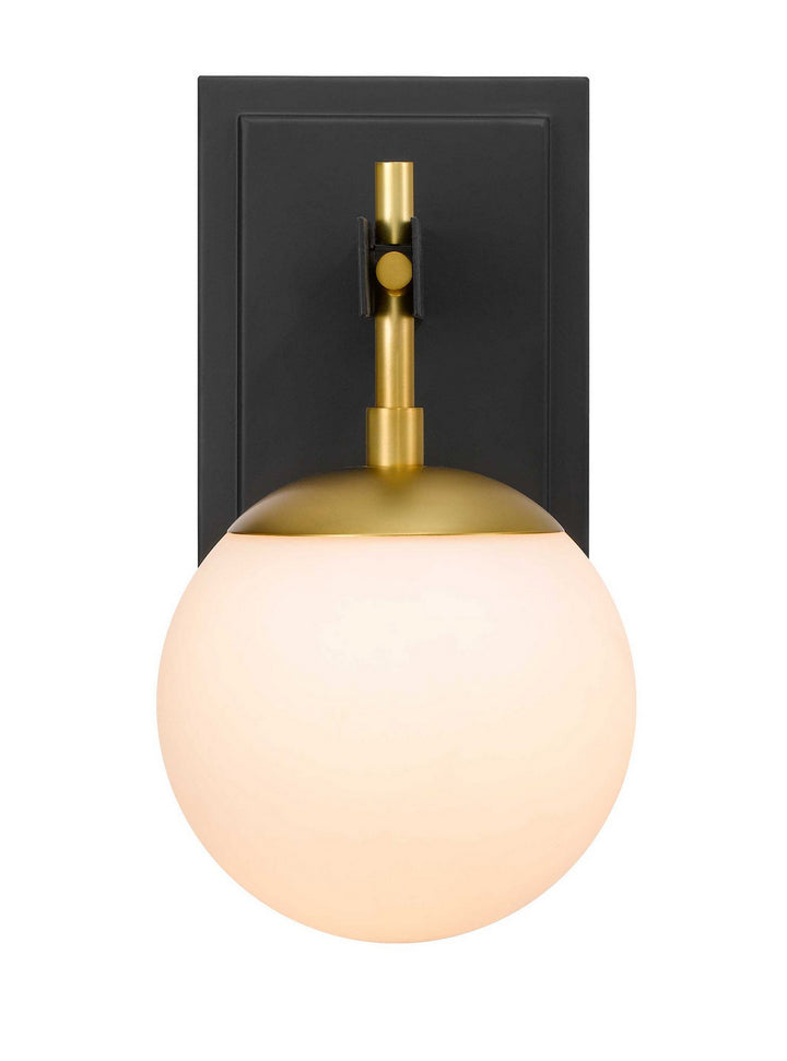Varaluz Allie 352B01BLSB Wall Sconce Light - Black/Satin Brass