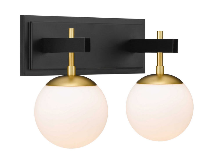 Varaluz Allie 352B02BLSB Bath Vanity Light 17 in. wide - Black/Satin Brass