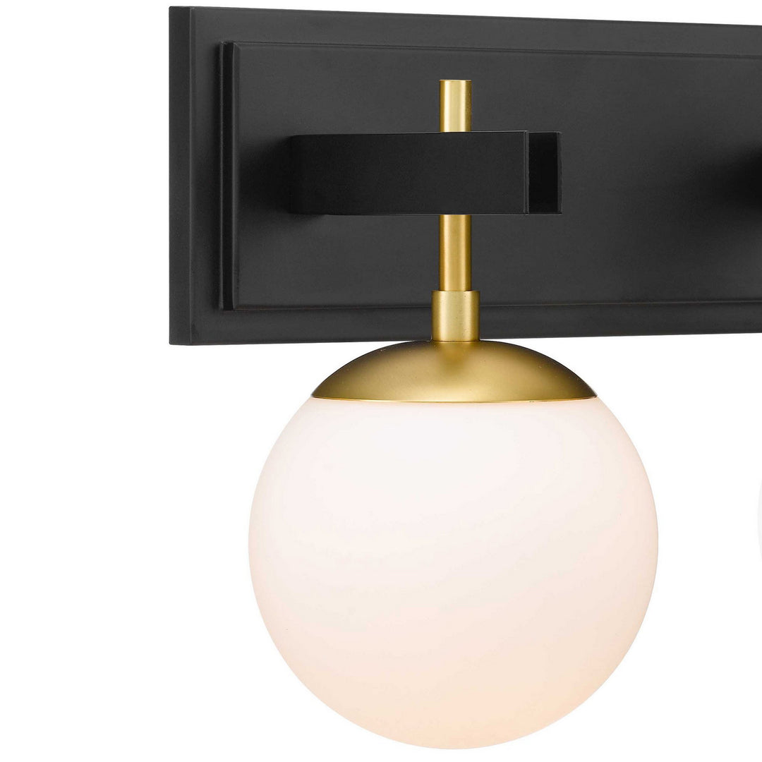 Varaluz Allie 352B02BLSB Bath Vanity Light 17 in. wide - Black/Satin Brass