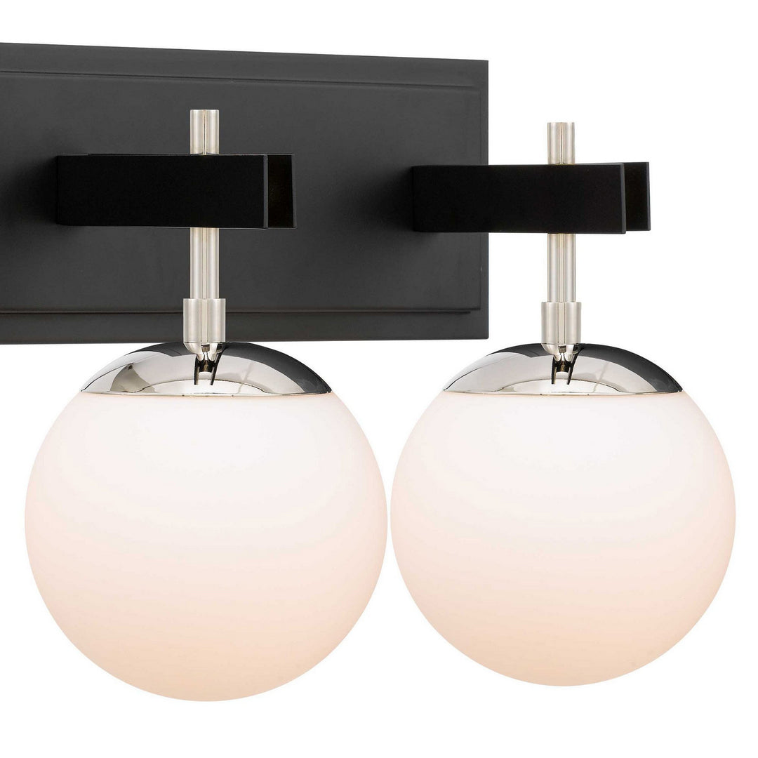 Varaluz Allie 352B03BLPN Bath Vanity Light 25 in. wide - Black/Polished Nickel
