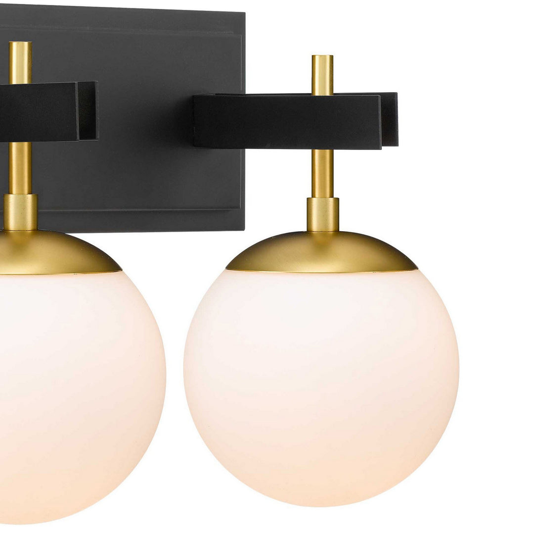 Varaluz Allie 352B03BLSB Bath Vanity Light 25 in. wide - Black/Satin Brass