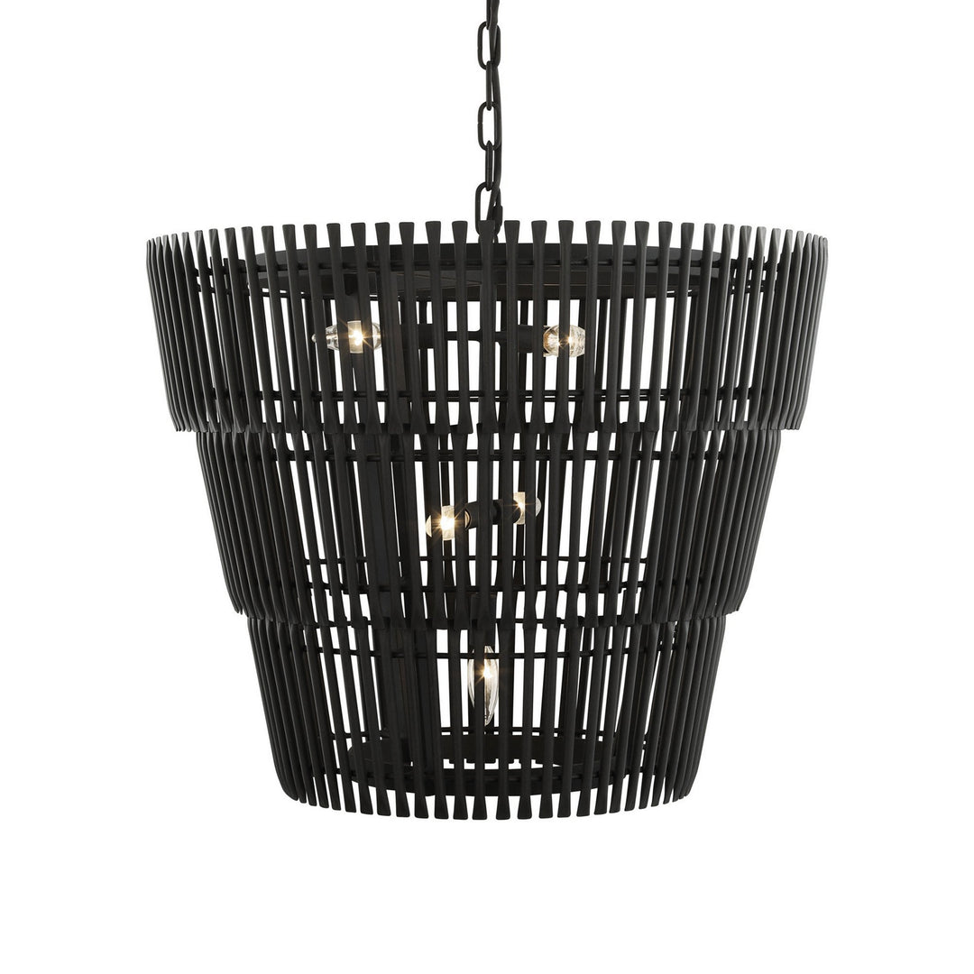 Varaluz Apollo 355P06CB Chandelier Light - Carbon Black