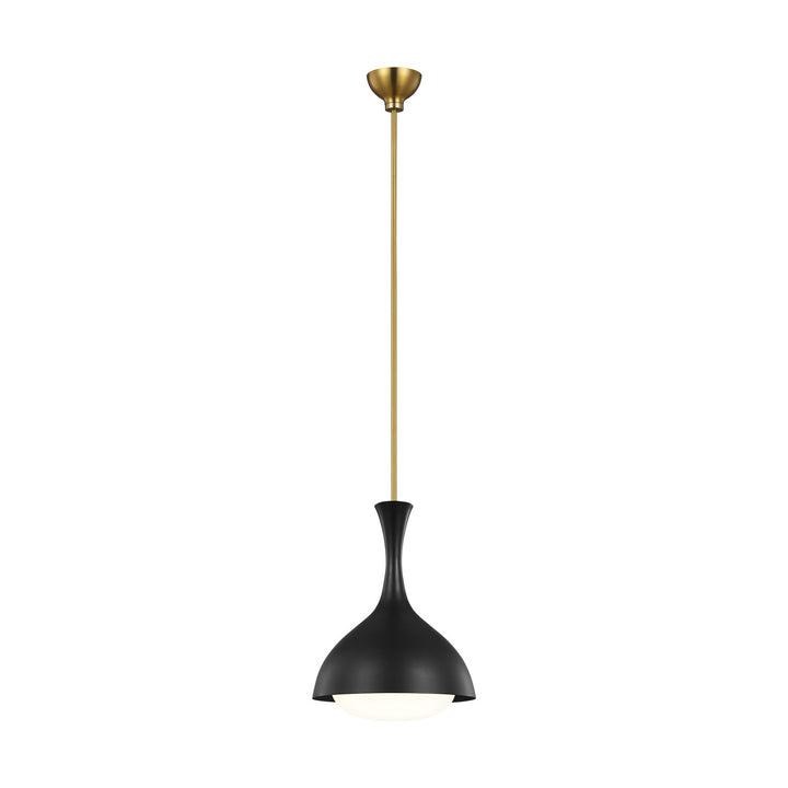Visual Comfort Studio Lucerne AEP1011BBSMBK Pendant Light - Midnight Black and Burnished Brass