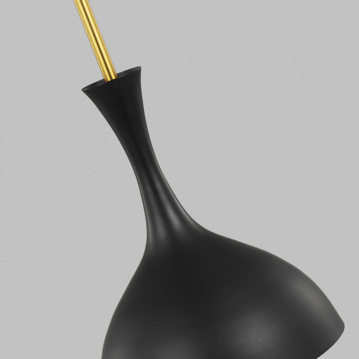 Visual Comfort Studio Lucerne AEP1011BBSMBK Pendant Light - Midnight Black and Burnished Brass