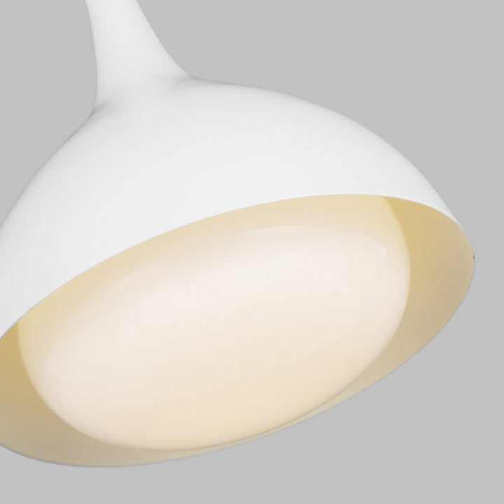 Visual Comfort Studio Lucerne AEP1011BBSMWT Pendant Light - Matte White and Burnished Brass