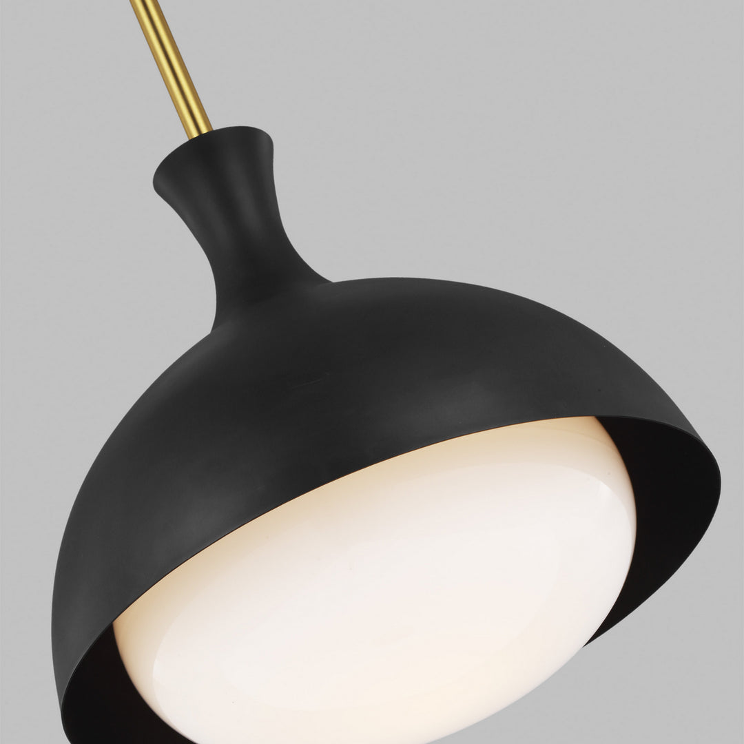 Visual Comfort Studio Lucerne AEP1021BBSMBK Pendant Light - Midnight Black and Burnished Brass
