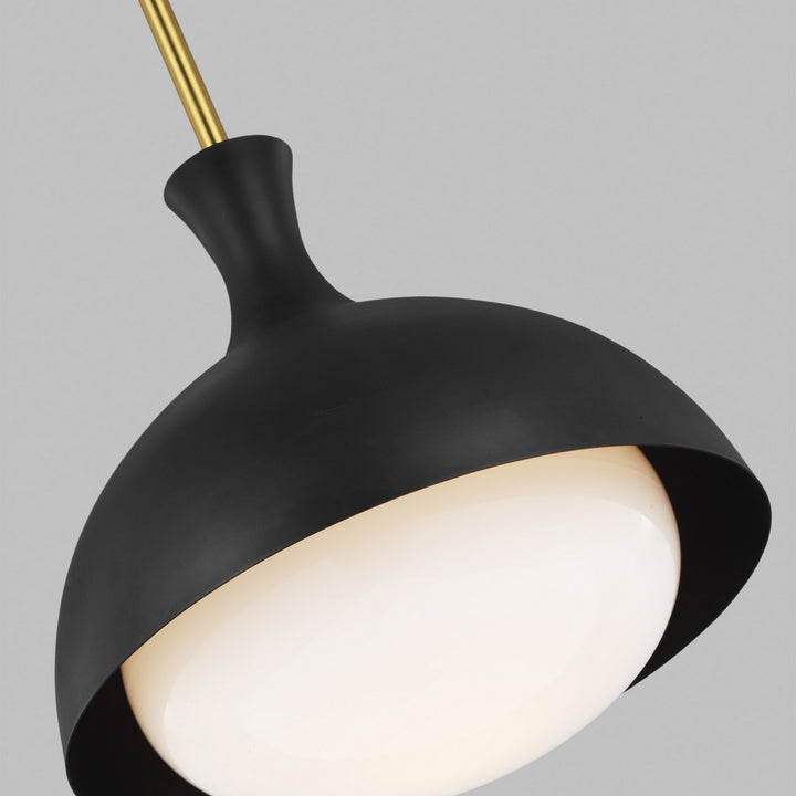 Visual Comfort Studio Lucerne AEP1021BBSMBK Pendant Light - Midnight Black and Burnished Brass