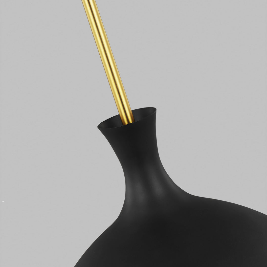 Visual Comfort Studio Lucerne AEP1021BBSMBK Pendant Light - Midnight Black and Burnished Brass