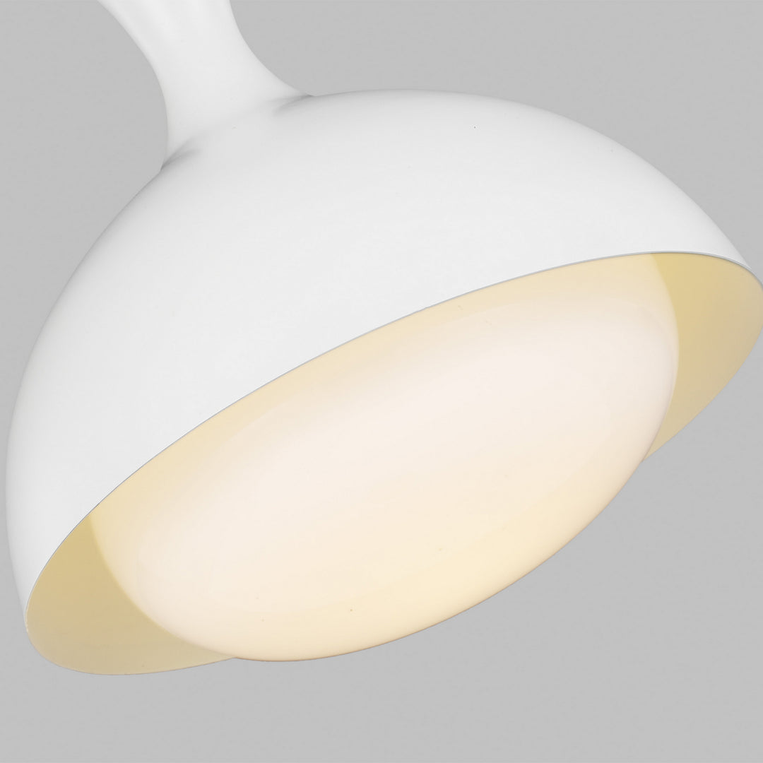 Visual Comfort Studio Lucerne AEP1021BBSMWT Pendant Light - Matte White and Burnished Brass