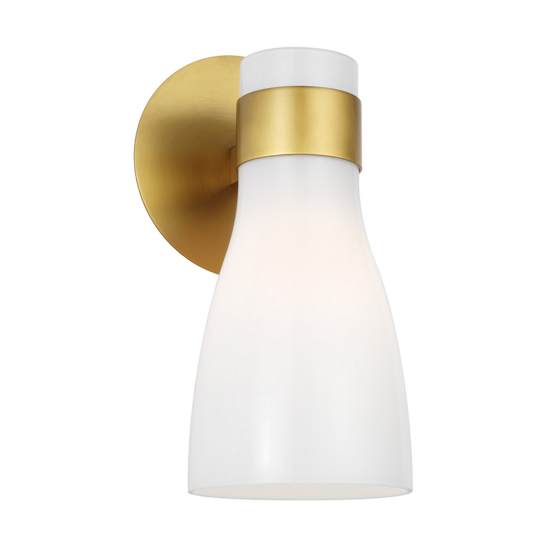 Visual Comfort Studio Moritz AEV1001BBSMG Wall Light - Burnished Brass with Milk White Glass