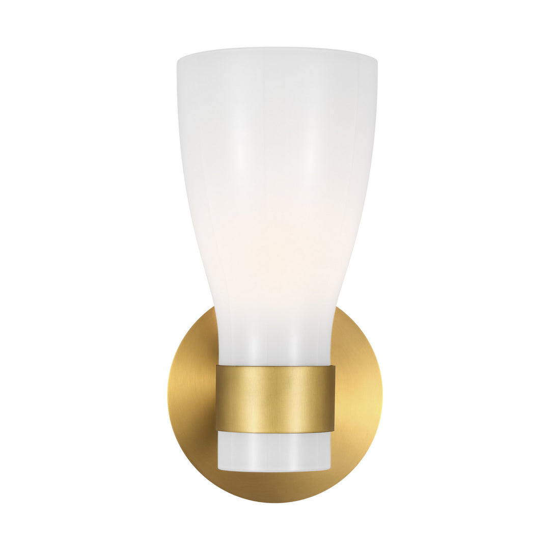 Visual Comfort Studio Moritz AEV1001BBSMG Wall Light - Burnished Brass with Milk White Glass