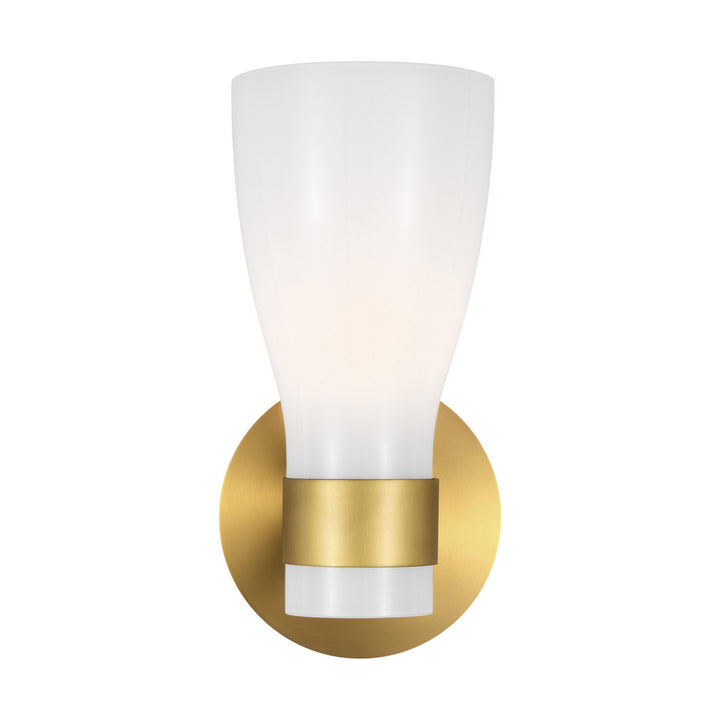 Visual Comfort Studio Moritz AEV1001BBSMG Wall Light - Burnished Brass with Milk White Glass