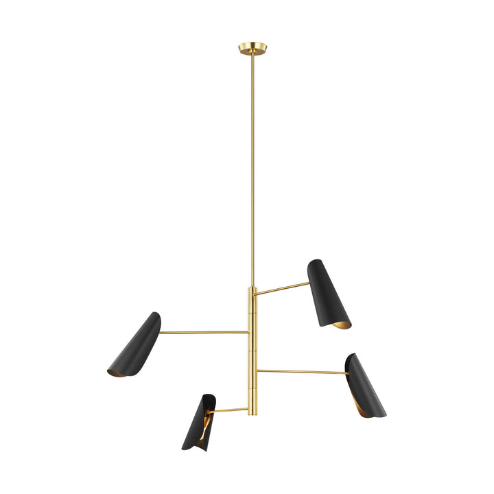 Visual Comfort Studio Tresa AEC1024BBSMBK Pendant Light - Midnight Black and Burnished Brass