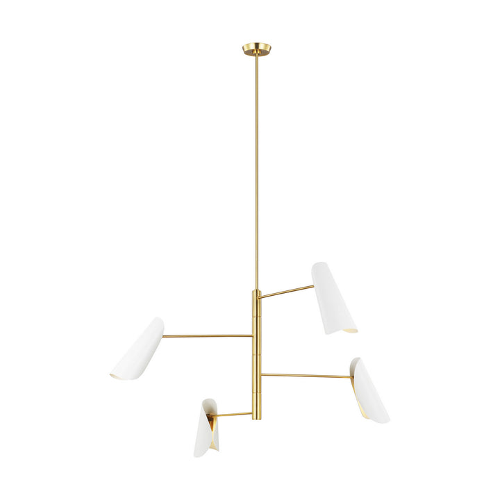 Visual Comfort Studio Tresa AEC1024BBSMWT Pendant Light - Matte White and Burnished Brass