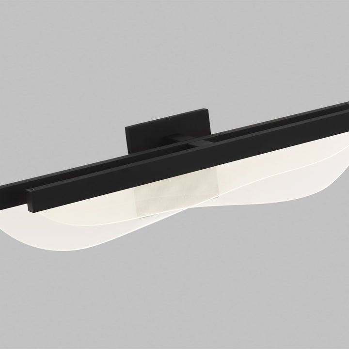 Visual Comfort Modern Nyra 700BCNYR25B-LED930 Bath Vanity Light 5 in. wide - Nightshade Black