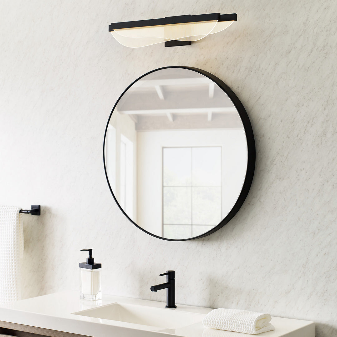 Visual Comfort Modern Nyra 700BCNYR25B-LED930-277 Bath Vanity Light 5 in. wide - Nightshade Black