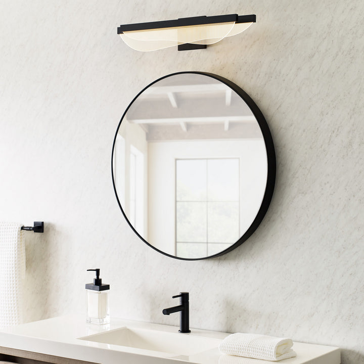 Visual Comfort Modern Nyra 700BCNYR25B-LED930-277 Bath Vanity Light 5 in. wide - Nightshade Black