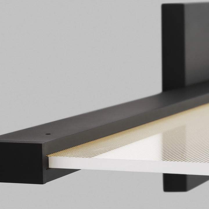 Visual Comfort Modern Span 700BCSPANB2B-LED930-277 Bath Vanity Light 6 in. wide - Nightshade Black