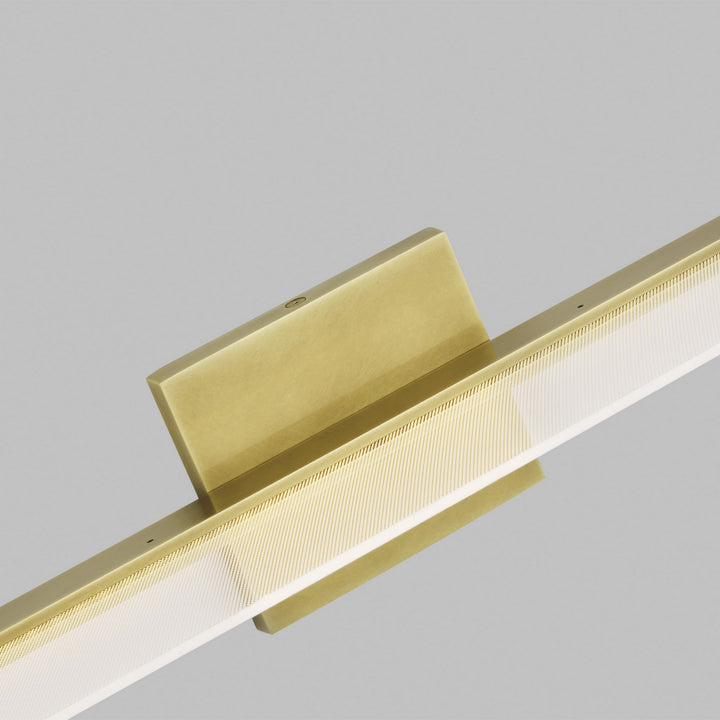 Visual Comfort Modern Span 700BCSPANB2BR-LED930-277 Bath Vanity Light 6 in. wide - Plated Brass