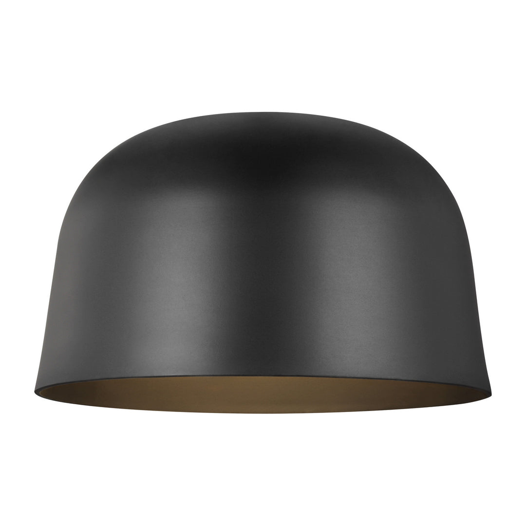 Visual Comfort Modern Foundry 700FMFND15B-LED930-277 Ceiling Light - Nightshade Black