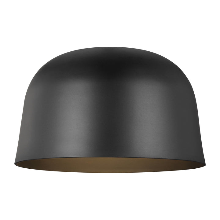 Visual Comfort Modern Foundry 700FMFND15B-LED930-277 Ceiling Light - Nightshade Black