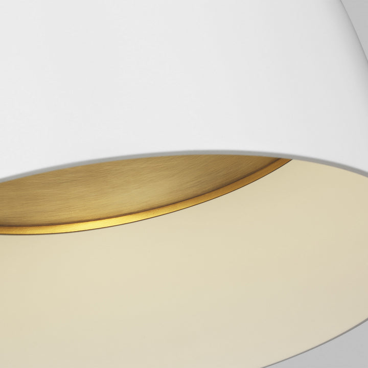 Visual Comfort Modern Foundry 700FMFND15W-LED930-277 Ceiling Light - Matte White