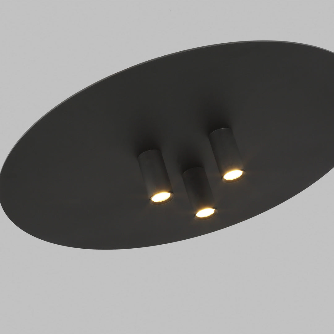 Visual Comfort Modern Ponte 700FMPNT16B-LED930 Ceiling Light - Nightshade Black