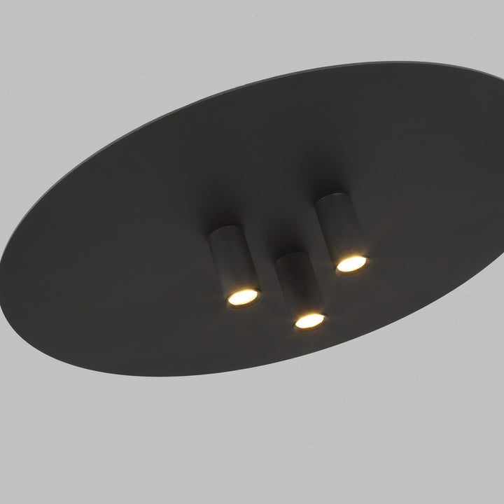 Visual Comfort Modern Ponte 700FMPNT16B-LED930 Ceiling Light - Nightshade Black