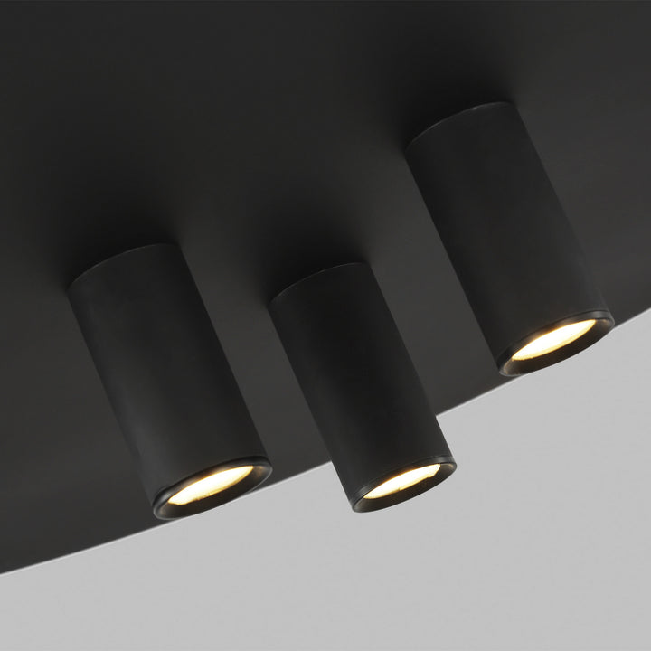 Visual Comfort Modern Ponte 700FMPNT16B-LED930 Ceiling Light - Nightshade Black