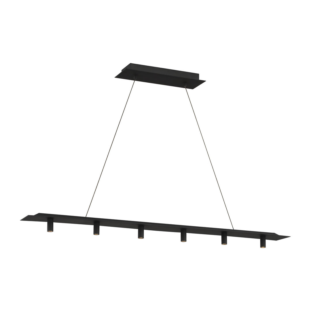 Visual Comfort Modern Ponte 700LSPNT50B-LED930-277 Pendant Light - Nightshade Black