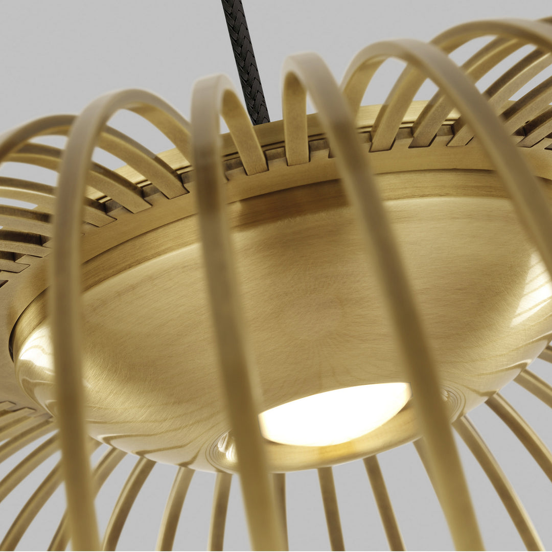 Visual Comfort Modern Kai 700TDKAI2BR-LED930 Pendant Light - Plated Brass