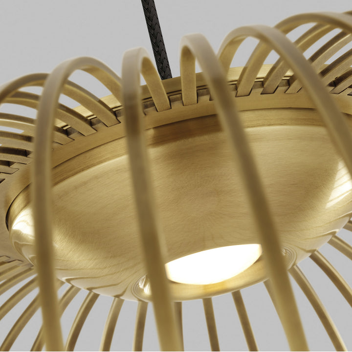 Visual Comfort Modern Kai 700TDKAI2BR-LED930 Pendant Light - Plated Brass