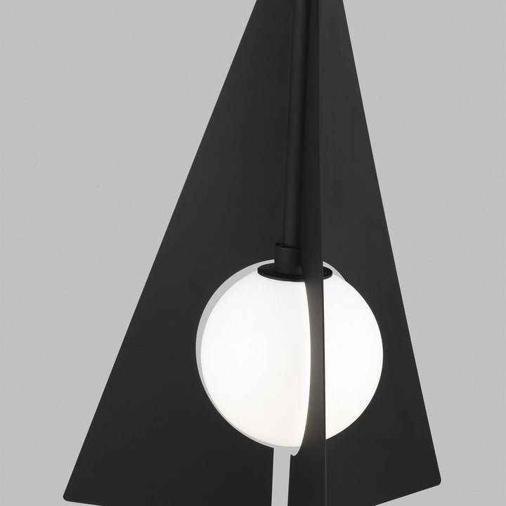 Visual Comfort Modern Orbel Pyramid 700TDOBLPGB Pendant Light - Nightshade Black