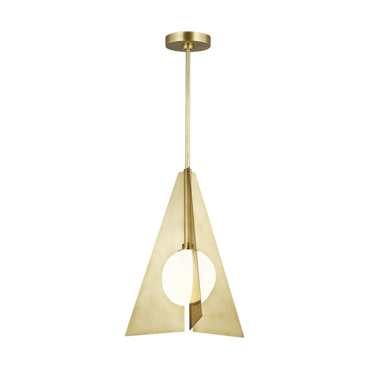 Visual Comfort Modern Orbel Pyramid 700TDOBLPGNB Pendant Light - Natural Brass