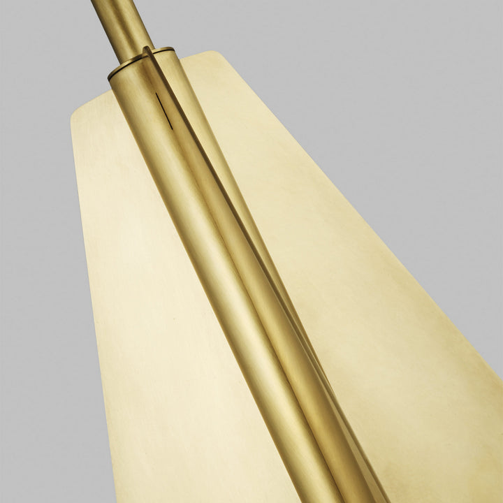 Visual Comfort Modern Orbel Pyramid 700TDOBLPGNB Pendant Light - Natural Brass