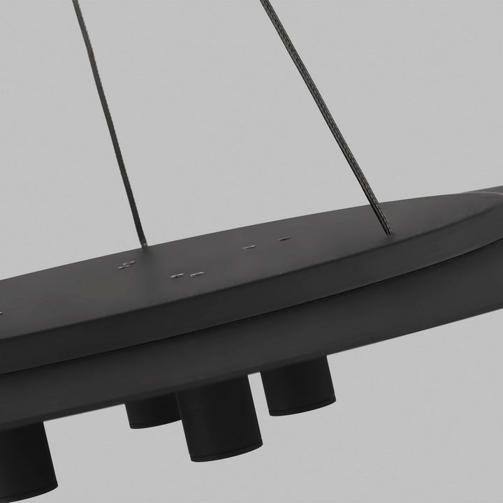 Visual Comfort Modern Ponte 700TDPNT22B-LED930 Pendant Light - Nightshade Black