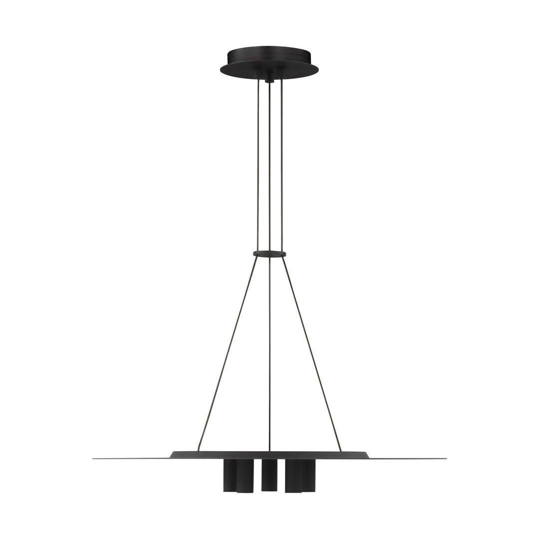 Visual Comfort Modern Ponte 700TDPNT22B-LED930-277 Pendant Light - Nightshade Black