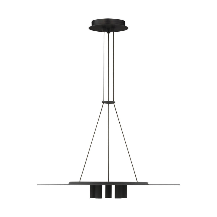 Visual Comfort Modern Ponte 700TDPNT22B-LED930-277 Pendant Light - Nightshade Black