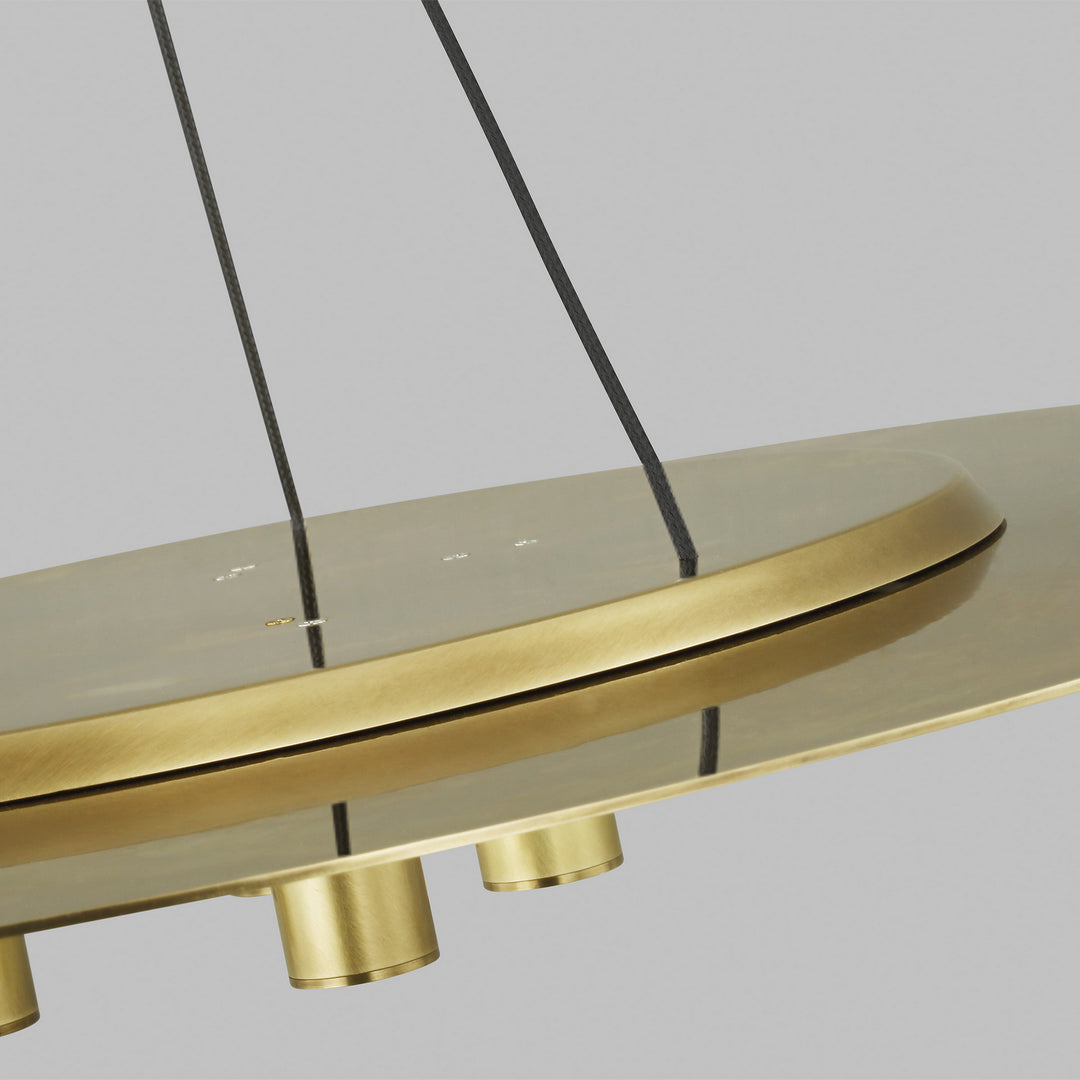 Visual Comfort Modern Ponte 700TDPNT22NB-LED930-277 Pendant Light - Natural Brass