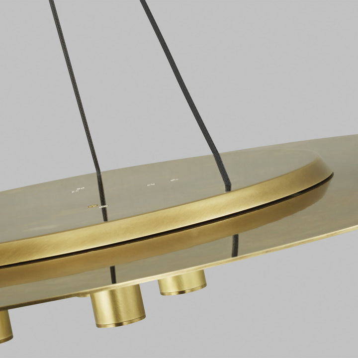 Visual Comfort Modern Ponte 700TDPNT22NB-LED930-277 Pendant Light - Natural Brass