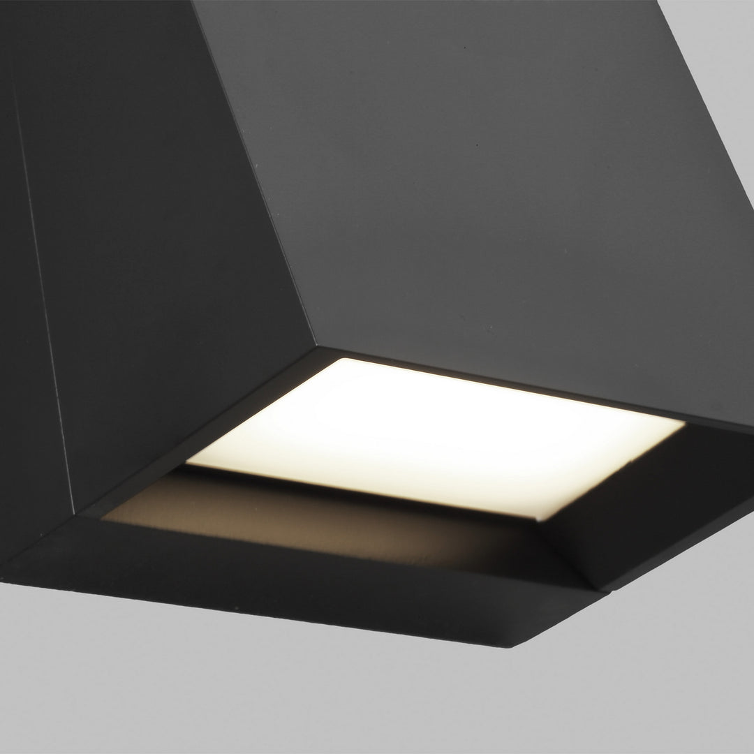 Visual Comfort Modern 700OWPIT12B-LED930-277 Pitch Led Outdoor Wall Mount Outdoor Black