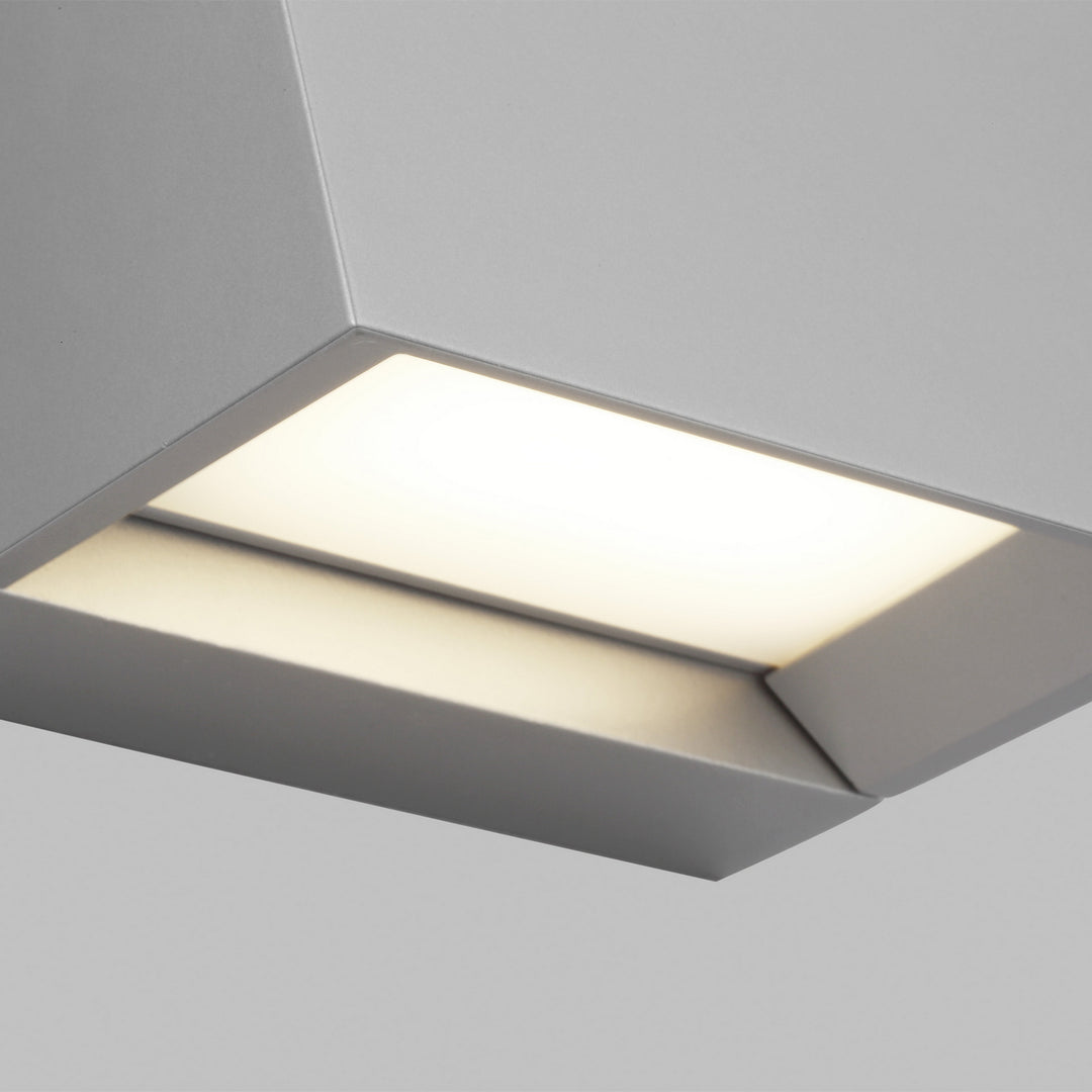 Visual Comfort Modern 700OWPIT12I-LED930-277 Pitch Led Outdoor Wall Mount Outdoor Pewter, Nickel, Silver