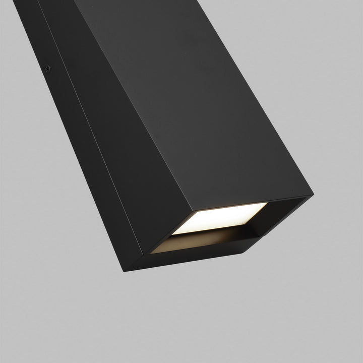 Visual Comfort Modern 700OWPIT19B-LED930-277 Pitch Led Outdoor Wall Mount Outdoor Black