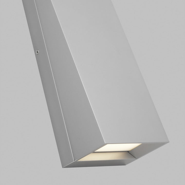 Visual Comfort Modern 700OWPIT19I-LED930 Pitch Led Outdoor Wall Mount Outdoor Pewter, Nickel, Silver