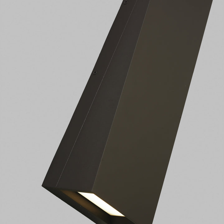 Visual Comfort Modern 700OWPIT19Z-LED930-277 Pitch Led Outdoor Wall Mount Outdoor Bronze / Dark