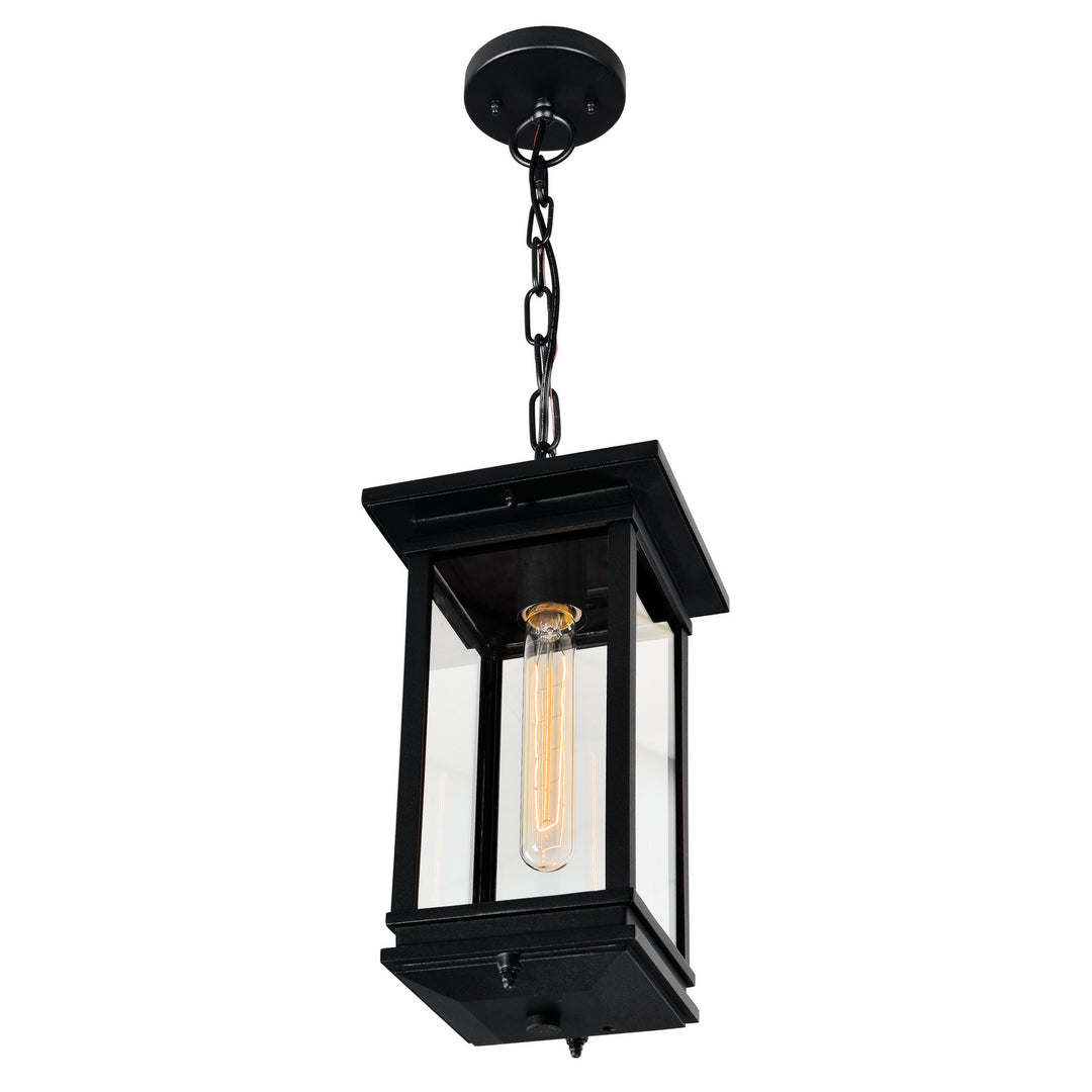 Cwi Lighting 0422P7-1-101  Oakwood Outdoor Black